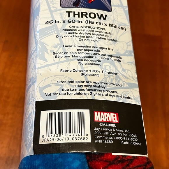 Marvel Superhero Throw Blanket - 46x60 Inch, 100% Polyester, Original Wrap - Picture 3 of 8